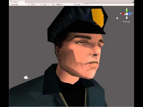[Unity, GTA3] Игра света на лице копа