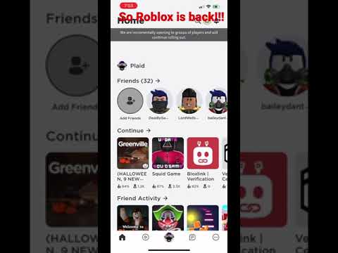 Roblox is back!!!!