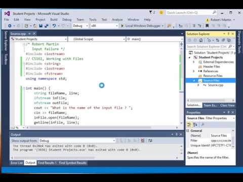 Opening Files in Visual Studio Part 2