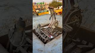 👉 Tricycle Shredding with Industrial Shredder | Scrap Recycling Machine #shredder  #metalshredder