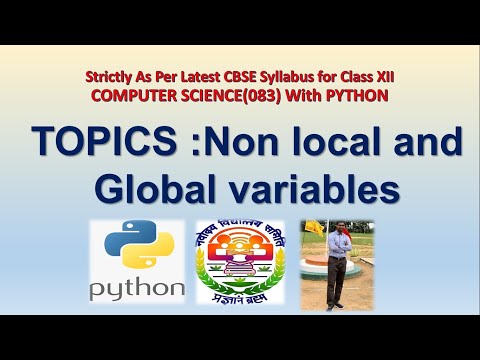 LECTURE 14: Non local and Global variables