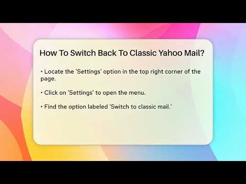 How To Switch Back To Classic Yahoo Mail? | #yahoomail #yahoohelp #yahoosupport , Subscribe