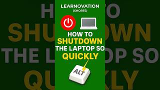 How to shut down the laptop or PC so quickly #ComputerTipsAndTricks #ShutDownPC #learnovation