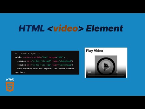 13 - HTML video Element Tutorial  | Beginner's Guide