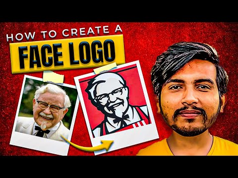 How to make a Face Logo in Hindi | Adobe Illustrator 2025 | KFC Style Logo