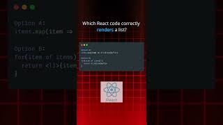 React Quiz: Rendering Lists the Right Way #React #ReactJS #FrontendQuiz #LearnReact #devforall