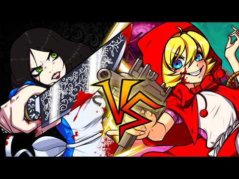 Alice Liddell VS B.B. Hood (American McGee's Alice x Darkstalkers) FIGHT Animation