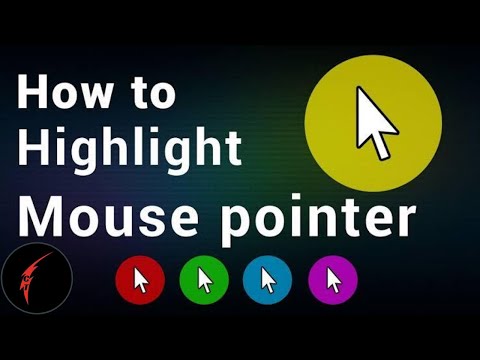 how to highlight Mouse pointer  in windows 10 [Mouse Settings]