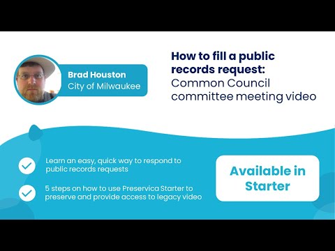 How to fill a public records request - Common Council committee meeting video