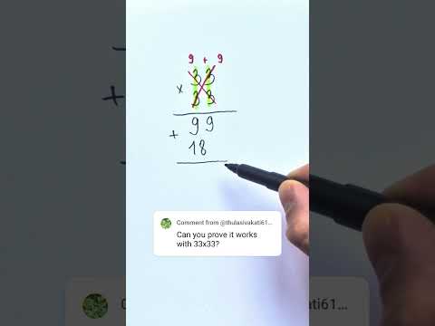 easy way to multiply numbers  #mathshack #multiplyingnumbers #education