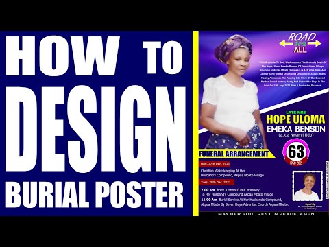 HOW TO DESIGN FUNERAL POSTER FOR BEGINNERS IN COREL DRAW | FULL COREL DRAW TUTORIAL 2022