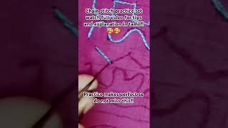 Chain stitch practice set 1!! Arri for beginners in Tamil!! #shorts #aariwork #practice #chainstitch
