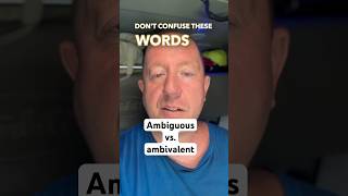 Ambiguous vs. ambivalent—these are often confused in writing. #grammar #learnenglish