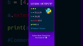 Only Geniuses Can Guess This Python Output! 😲🔥 #shorts #python #coding
