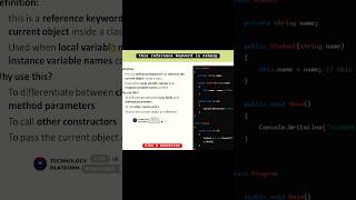 this keyword in c# hindi | this keyword in c sharp | explain this keyword | what is this keyword