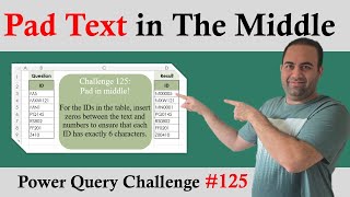Advanced Power Query Tips, Pad Text in The Middle- Challenge 125
