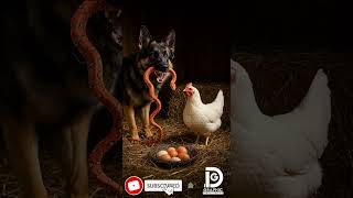 🐶🐍 When your dog brings home a surprise!  #FarmLife #PetAdventures #DogAndSnake #animalfriends