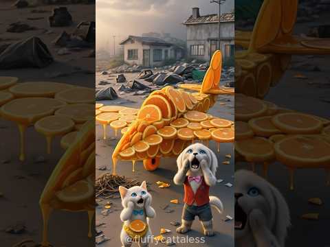 ✈️ Two Cats’ Orange Plane vs. Two Dogs’ Candy Plane 😭 Guess Who Wins? #cat #kitten #funnycats #cute