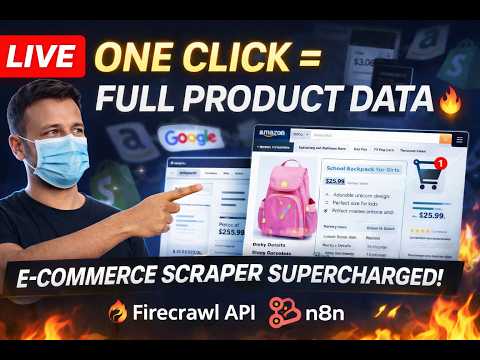 🔴LIVE Development | Build a One-Click E-commerce Scraper (Firecrawl API + n8n)