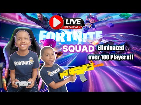 Fortnite Squad Eliminated 100 players Live