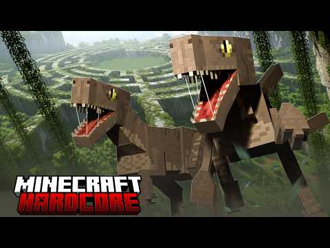 Trapped in a JURASSIC MAZE in Hardcore Minecraft