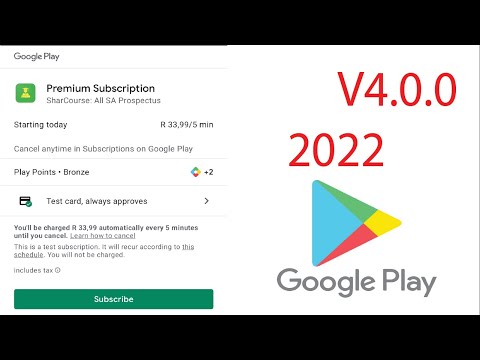 Android Google Billing Library v4 In App Purchases Monthly Subscription 2022