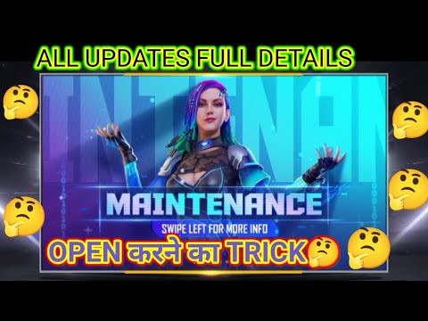 free fire maintenance today/free fire open nhi ho rha/game is not opening today/