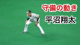 平沼翔太(ショート)守備の動き