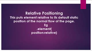 Visual Education - CSS  Positioning and - CSS Z index
