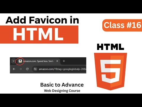 How to add favicon in html | Add icon on Title Bar in HTML | Urdu/Hindi Tutorial #16