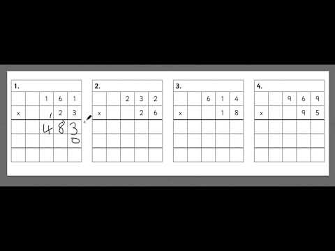 How to do Long Multiplication (compact method) for KS2 Year 6 SATs practise.