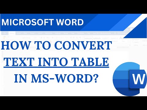 HOW TO CONVERT TEXT INTO TABLE IN MS WORD?  #texttotable #mswordtutorial #msofficecourse #trending