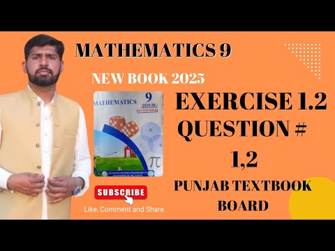 Class 9 Math 2025 | Ex 1.2 Q1–Q2 Solved | Urdu + English