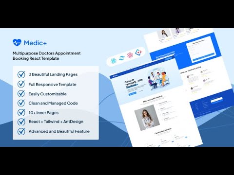 Medic+ Doctors Appointment Booking React Template - Sale on Template Monster