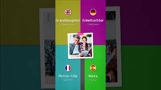 GRANDDAUGHTER in English vs German vs French vs Spanish language MIX