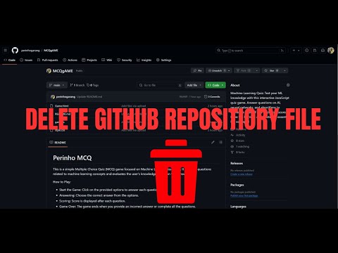 How to delete a file on GitHub Repository 2025