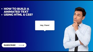 How To Build a Animated Text Using HTML And CSS | Coding Universe