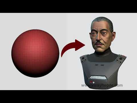 moff gideon 3d sculpt in zbrush | star wars | fanart |collectibles |process