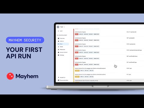 Your First API Run - Mayhem Security