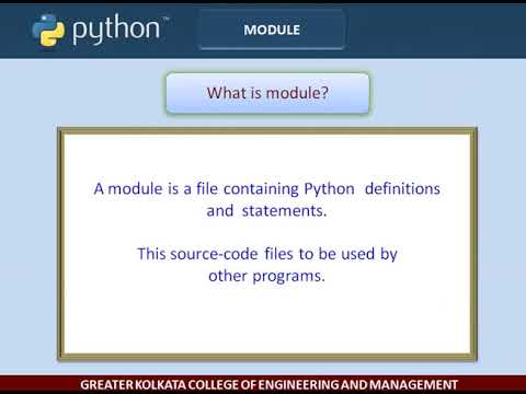 Python Module and Package. Module7Lecture1.What is module? import. Basic example.