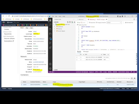 .NET 7 on AWS - MS SQL Server 2022 on AWS ECS using Fargate