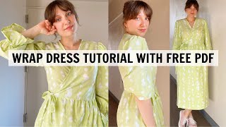 DIY Wrap Dress Tutorial with Free Printable Pattern (Easy and Beginner-Friendly)