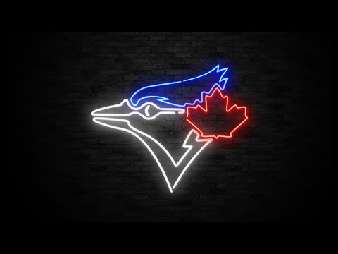 TORONTO BLUE JAYS MLB NEON SIGN BACKGROUND VIDEO LOOP | HOURS HD | WITH MUSIC