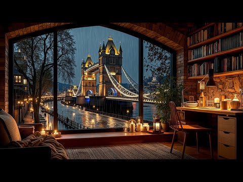Cozy Night Jazz Rainy City | Smooth Instrumental Study Music for Work Vibes & Focus