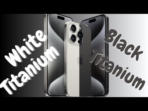 WHITE TITANIUM & BLACK TITANIUM iPhone 15 pro side by side