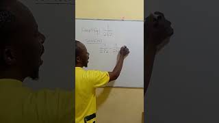 Rationalization of a simple surds