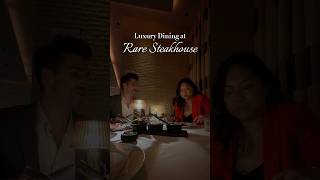 Luxury dining at Rare Steakhouse at the Encore Boston Harbor #luxurydining #boston