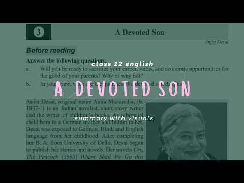 A Devoted Son by Anita Desai Short Summary | Class 12 English NEB