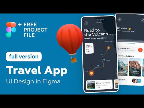 Figma Tutorial (Full Ver.) Travel App UI Design in Figma + Free figma template