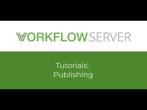 WorkflowServer: Publishing